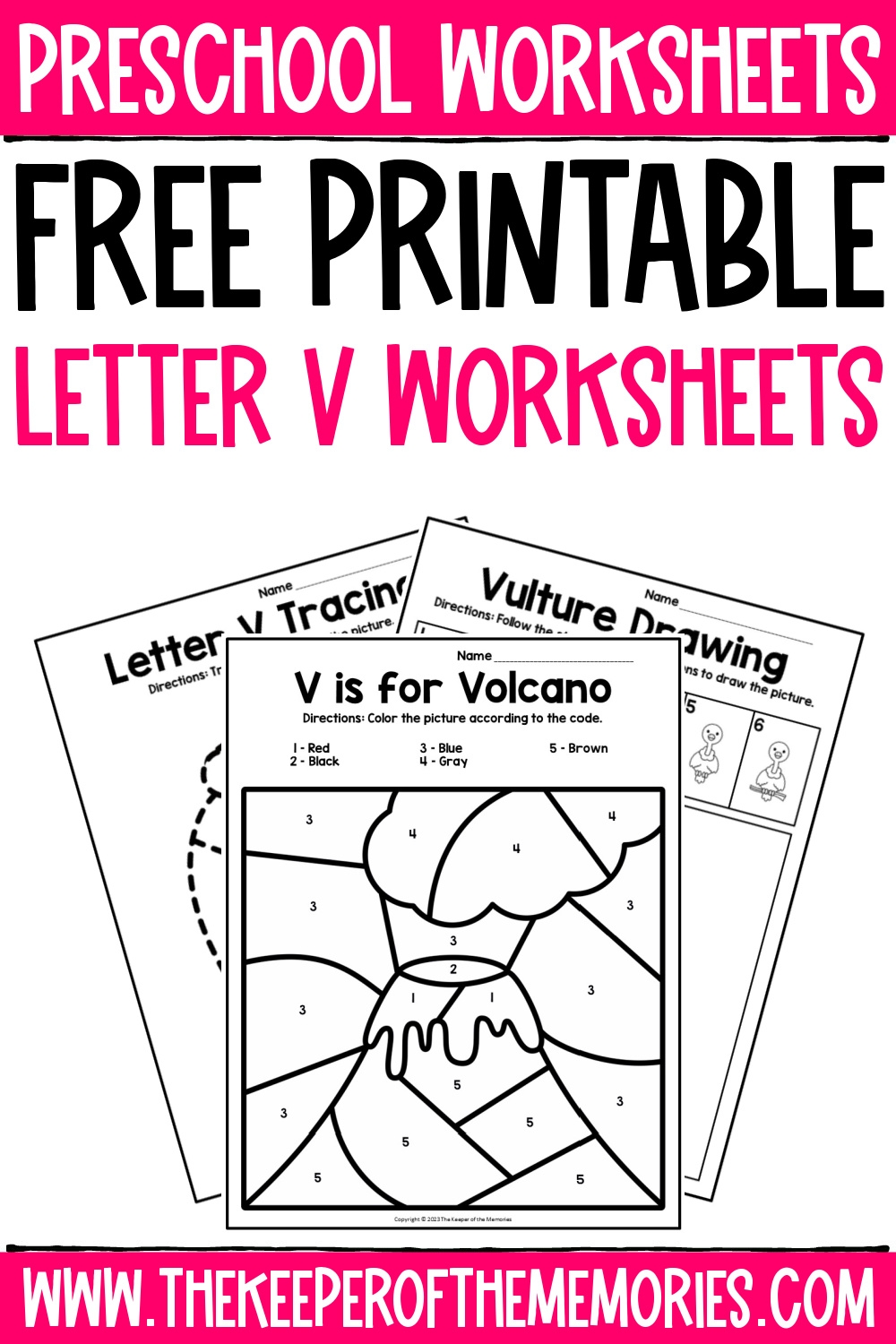 Free Printable Letter V Worksheets The Keeper Of The Memories