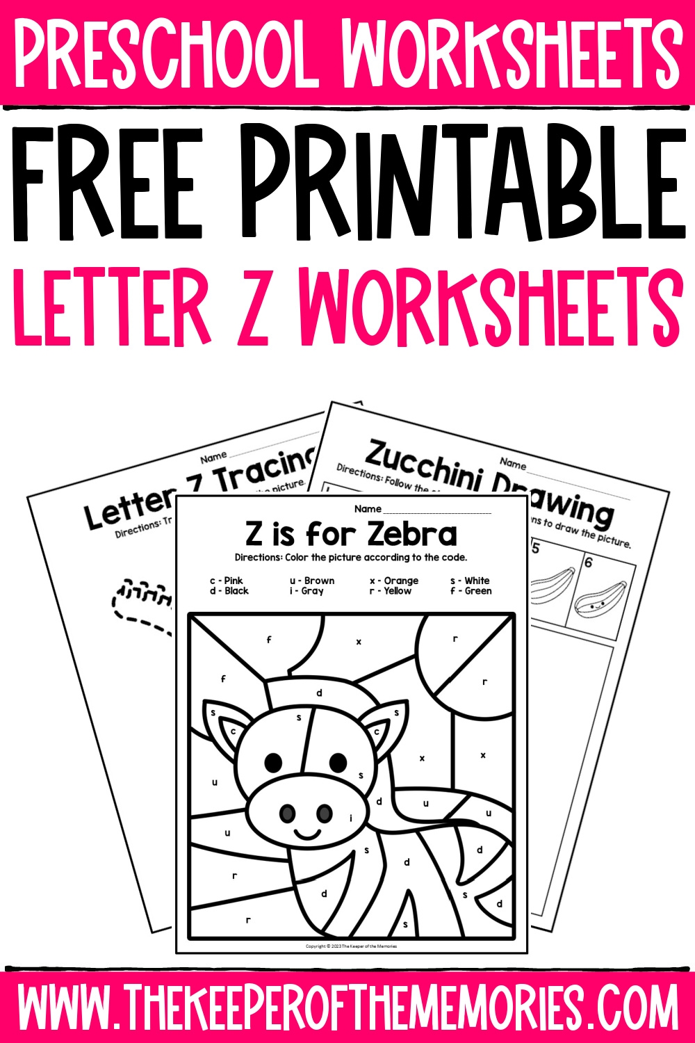 Letter Z Crafts For Preschoolers Printable