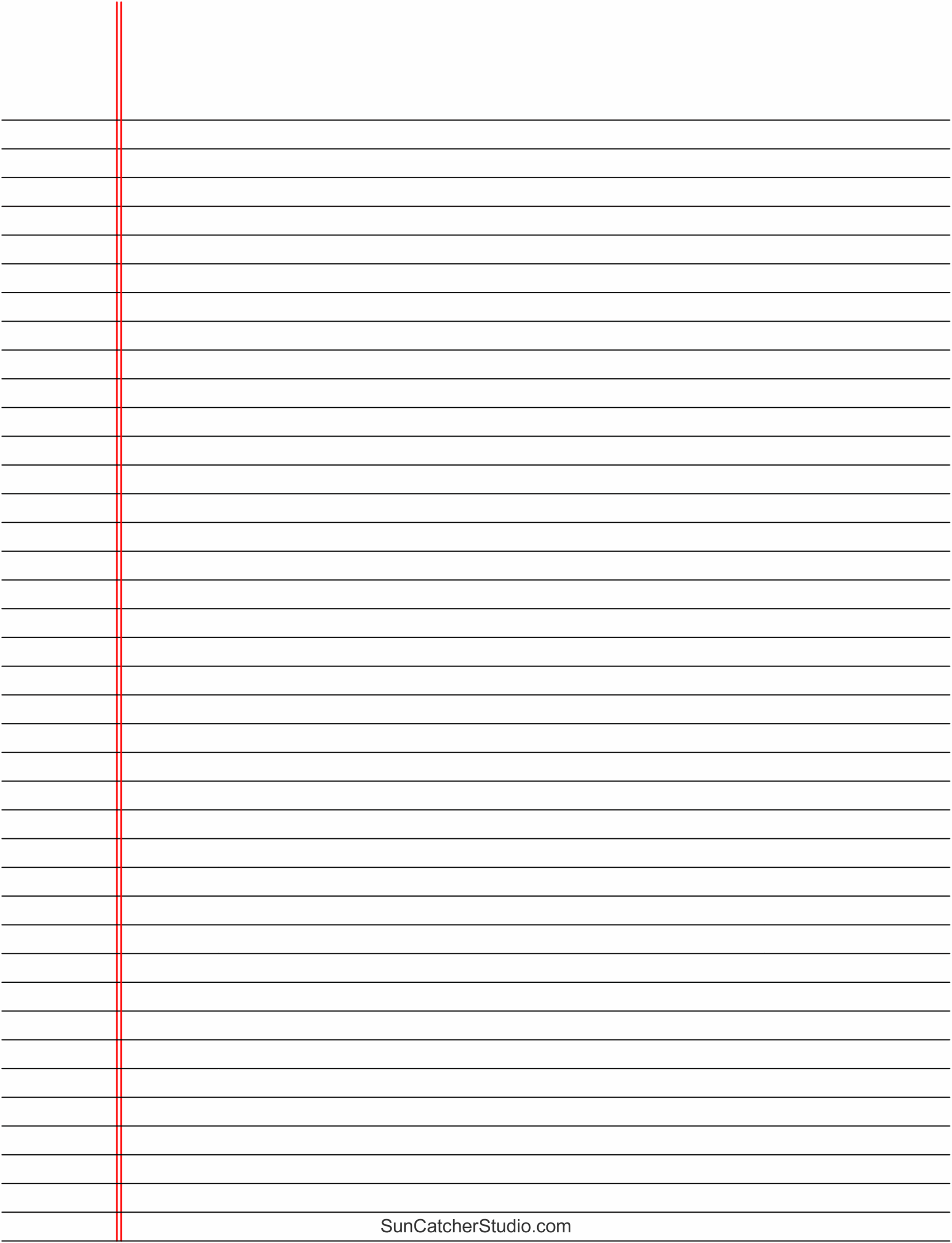 Free Printable Lined Paper Handwriting Notebook Templates 