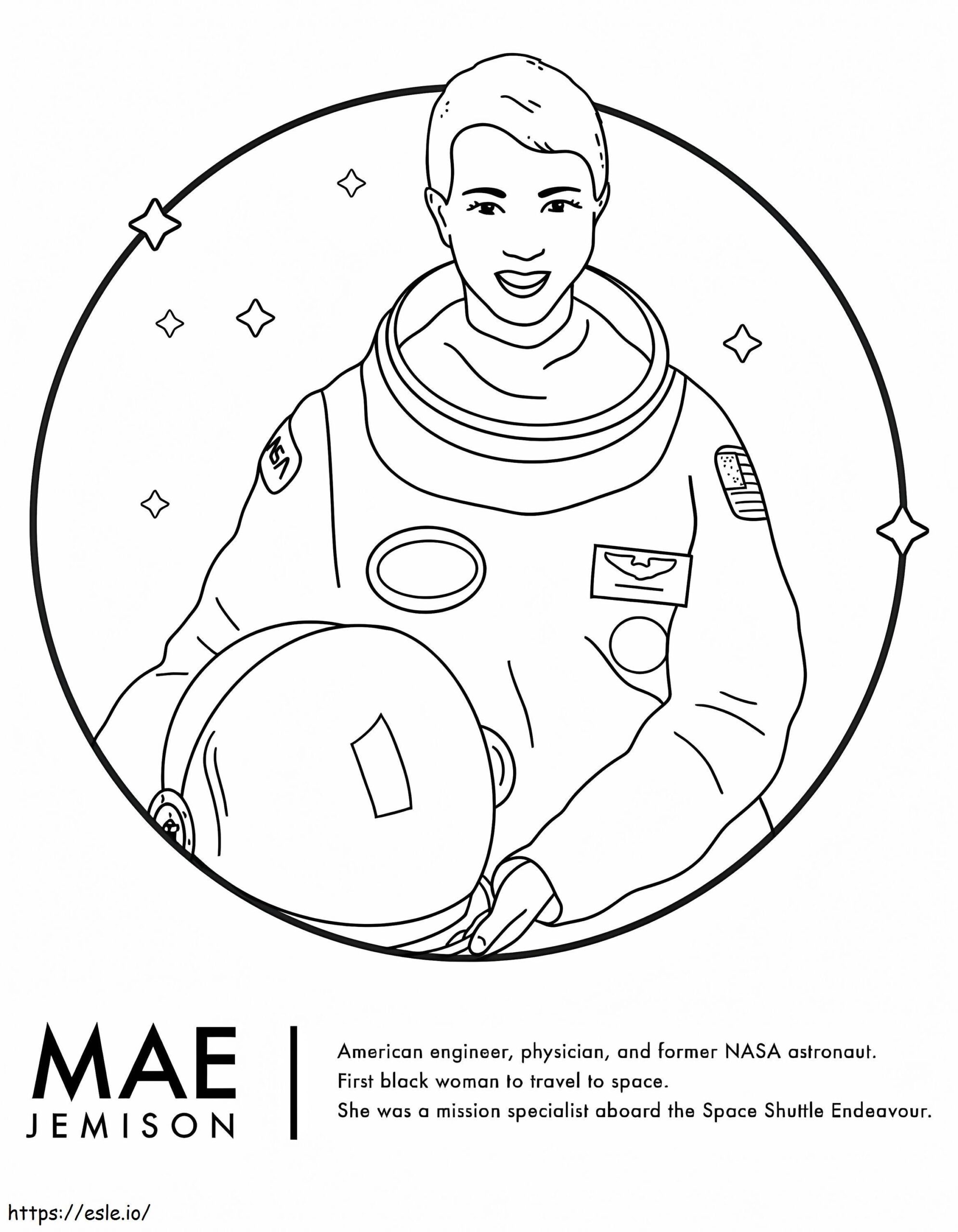 Free Printable Mae Jemison Coloring Page