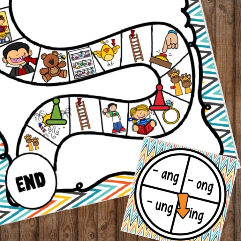 FREE Printable Ng Sound Words Rhyming Game Free Printable