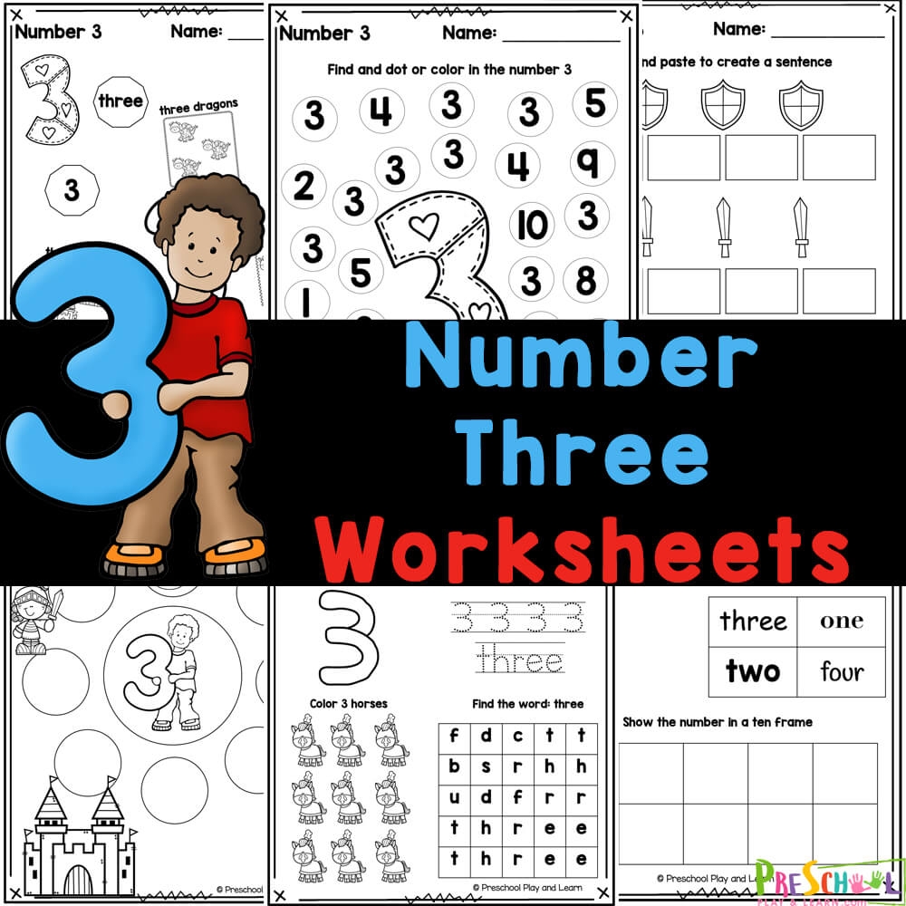 Free Printable Number 3 Tracing Worksheet Free Printable Number 3 Tracing Worksheet