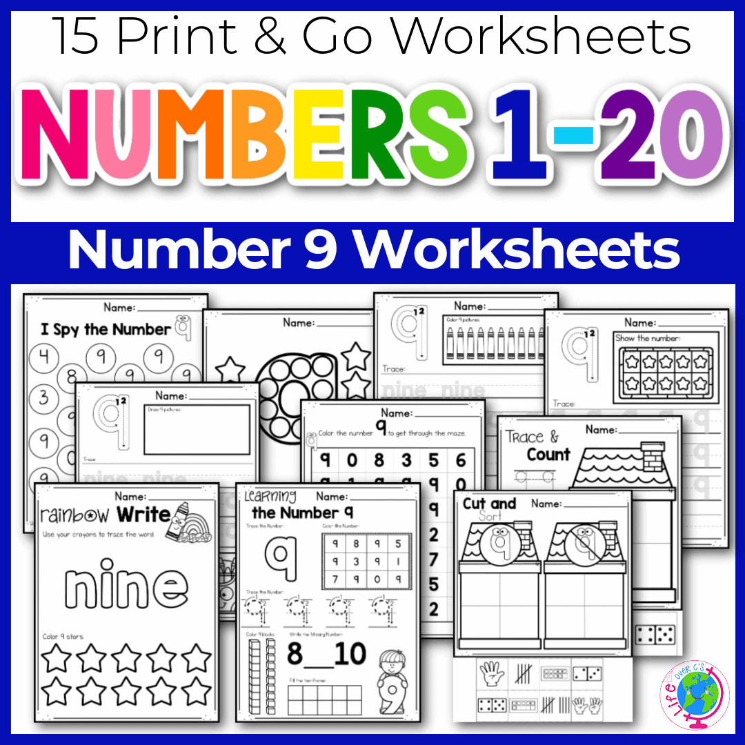 Free Printable Number 9 Worksheets Free Printable Number 9 Worksheets