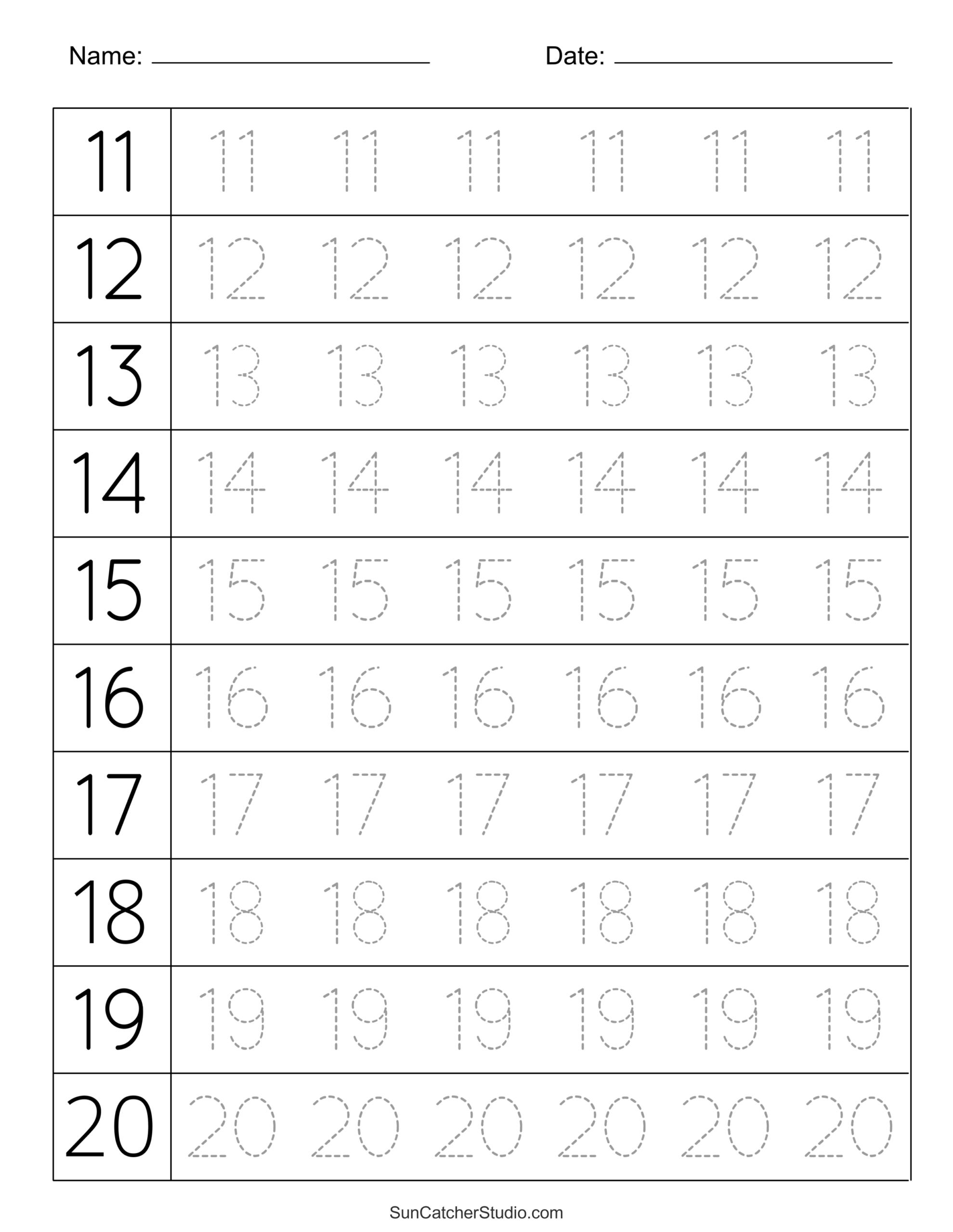 FREE Printable Number Worksheets 11 20 For Kindergarten Worksheets Library FREE Printable Number Worksheets 11 20 For Kindergarten Worksheets Library