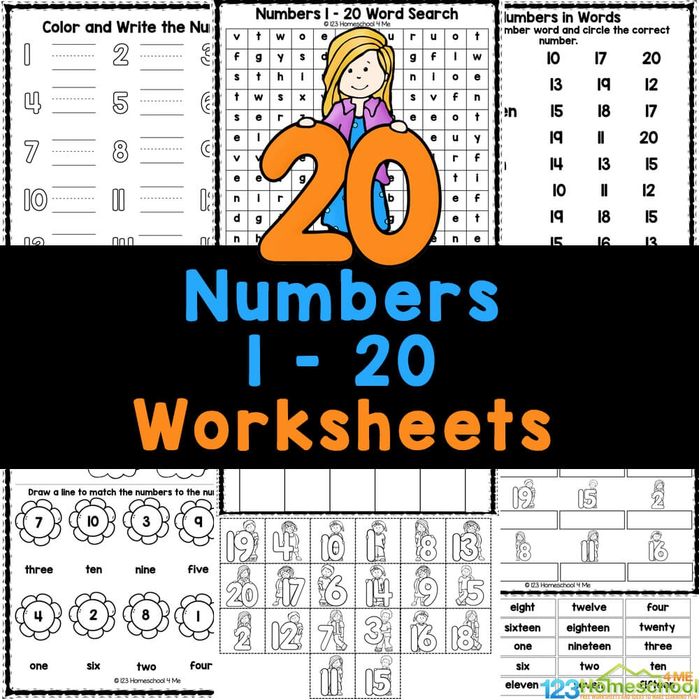 FREE Printable Numbers 1 To 20 Worksheets FREE Printable Numbers 1 To 20 Worksheets