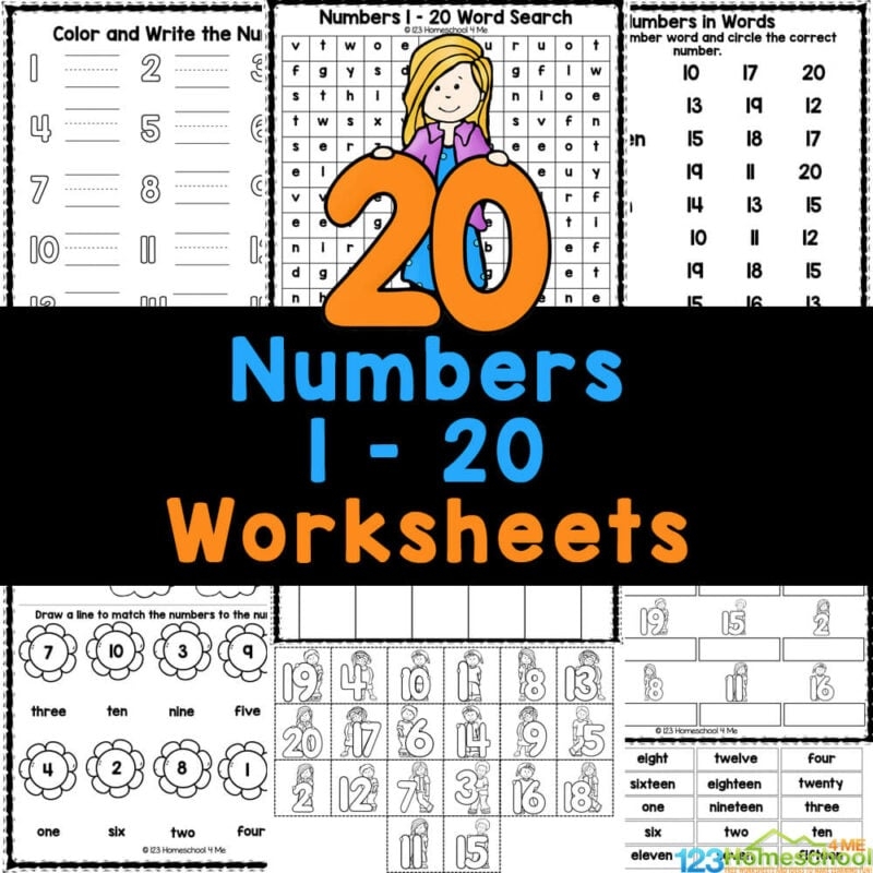 FREE Printable Numbers 1 To 20 Worksheets FREE Printable Numbers 1 To 20 Worksheets