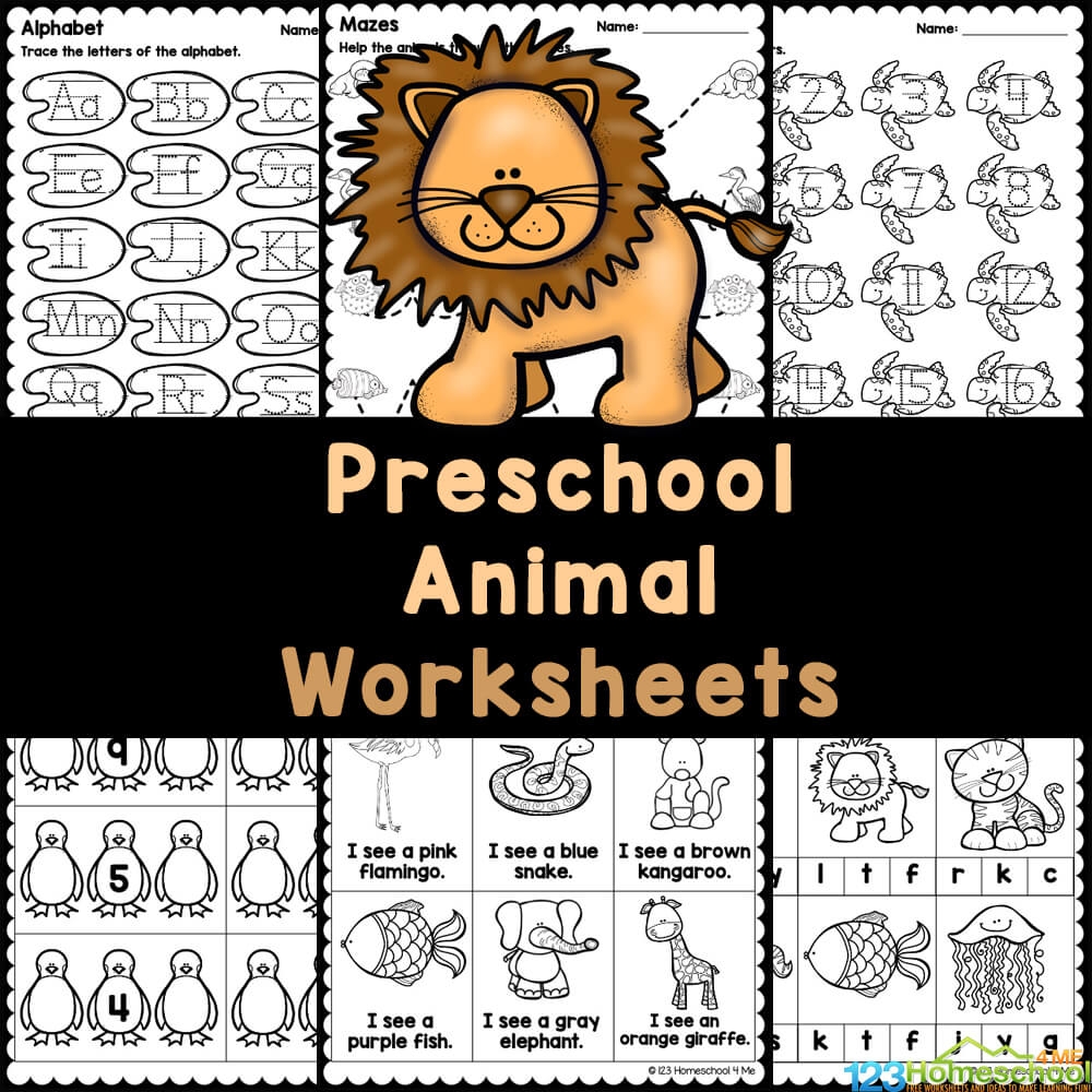 FREE Printable Preschool Animal Worksheets FREE Printable Preschool Animal Worksheets