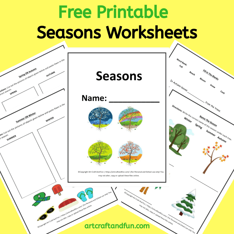 Free Printable Seasons Worksheets Free Printable Seasons Worksheets