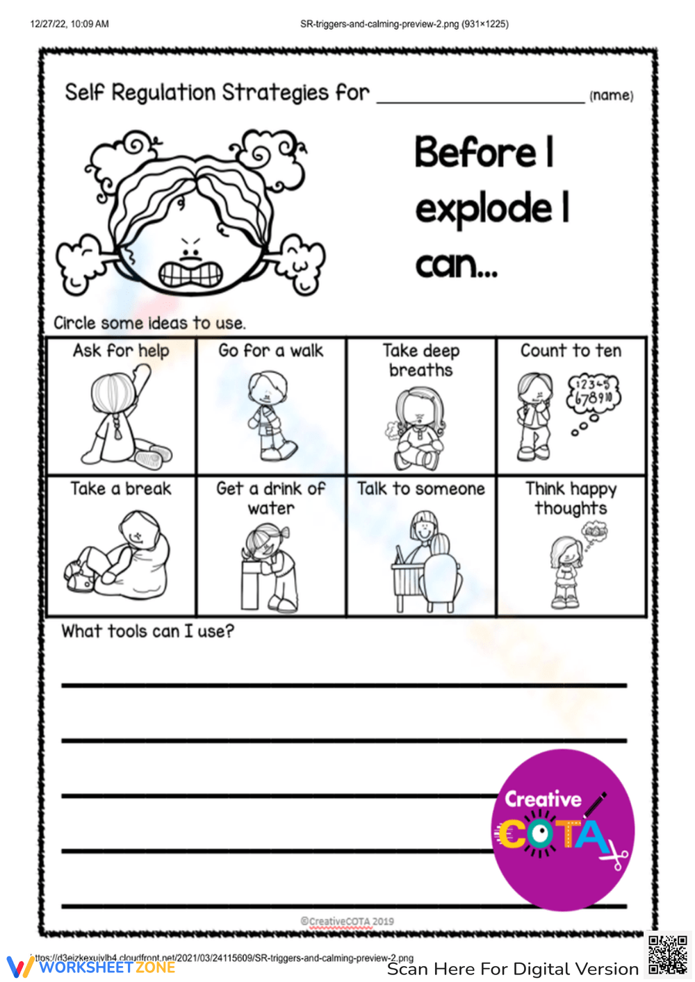 Free Printable Self Control Worksheets For All Ages Worksheets Library