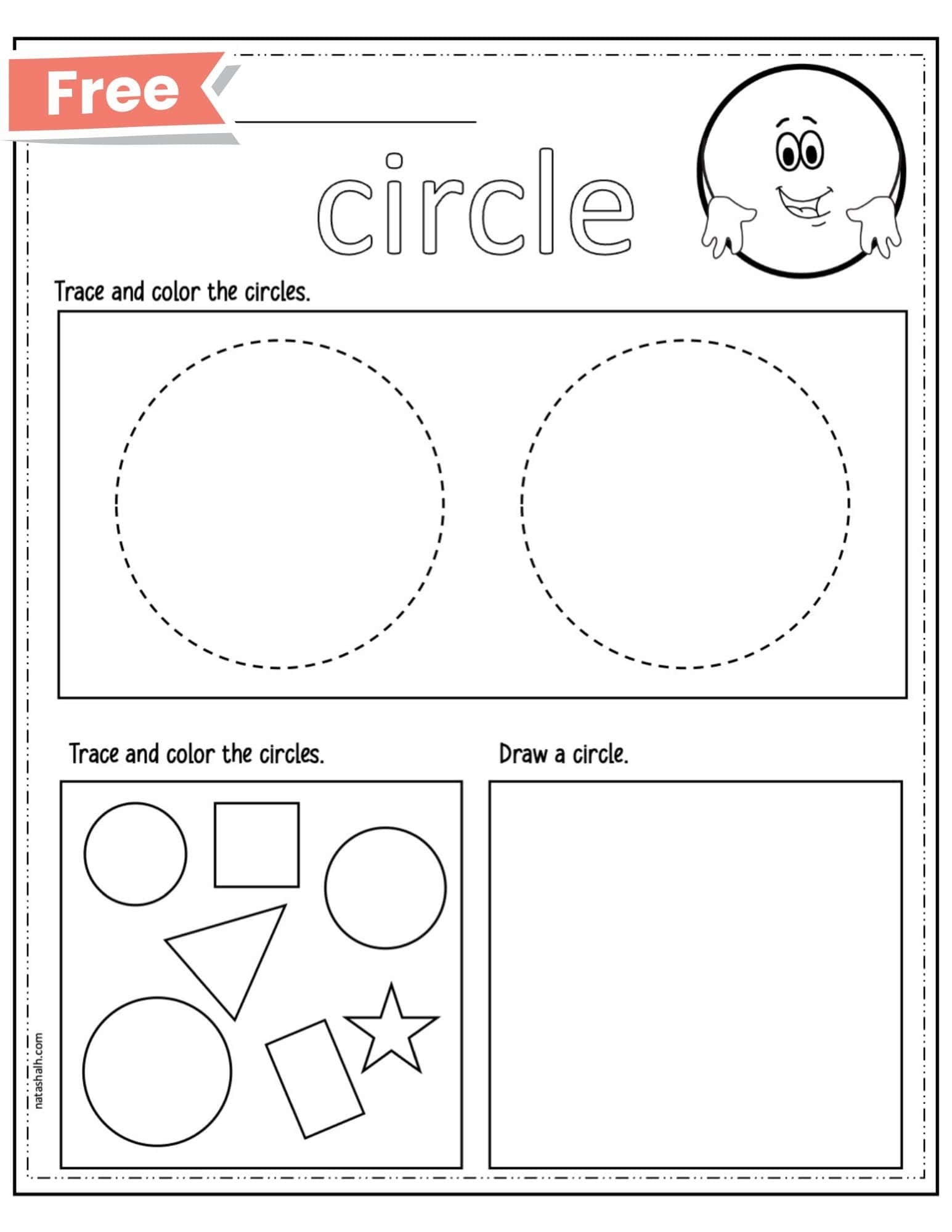 Free Printable Shape Worksheets Circle Worksheet The Artisan Life Free Printable Shape Worksheets Circle Worksheet The Artisan Life