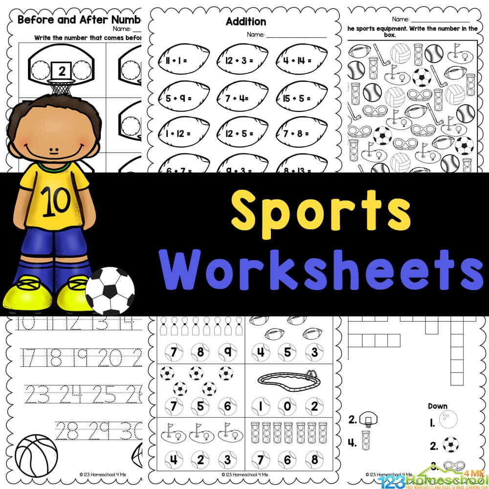 FREE Printable Sports Worksheets For Kids FREE Printable Sports Worksheets For Kids