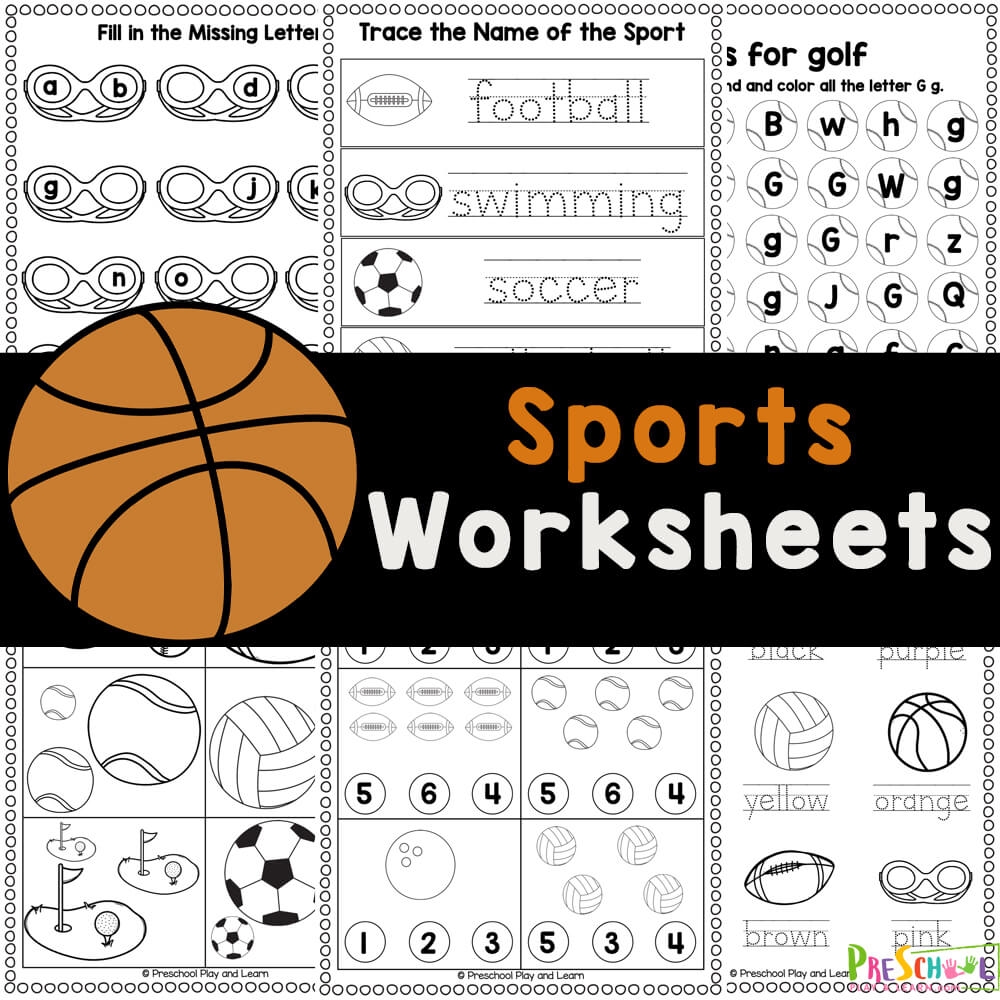 FREE Printable Sports Worksheets For Preschoolers FREE Printable Sports Worksheets For Preschoolers