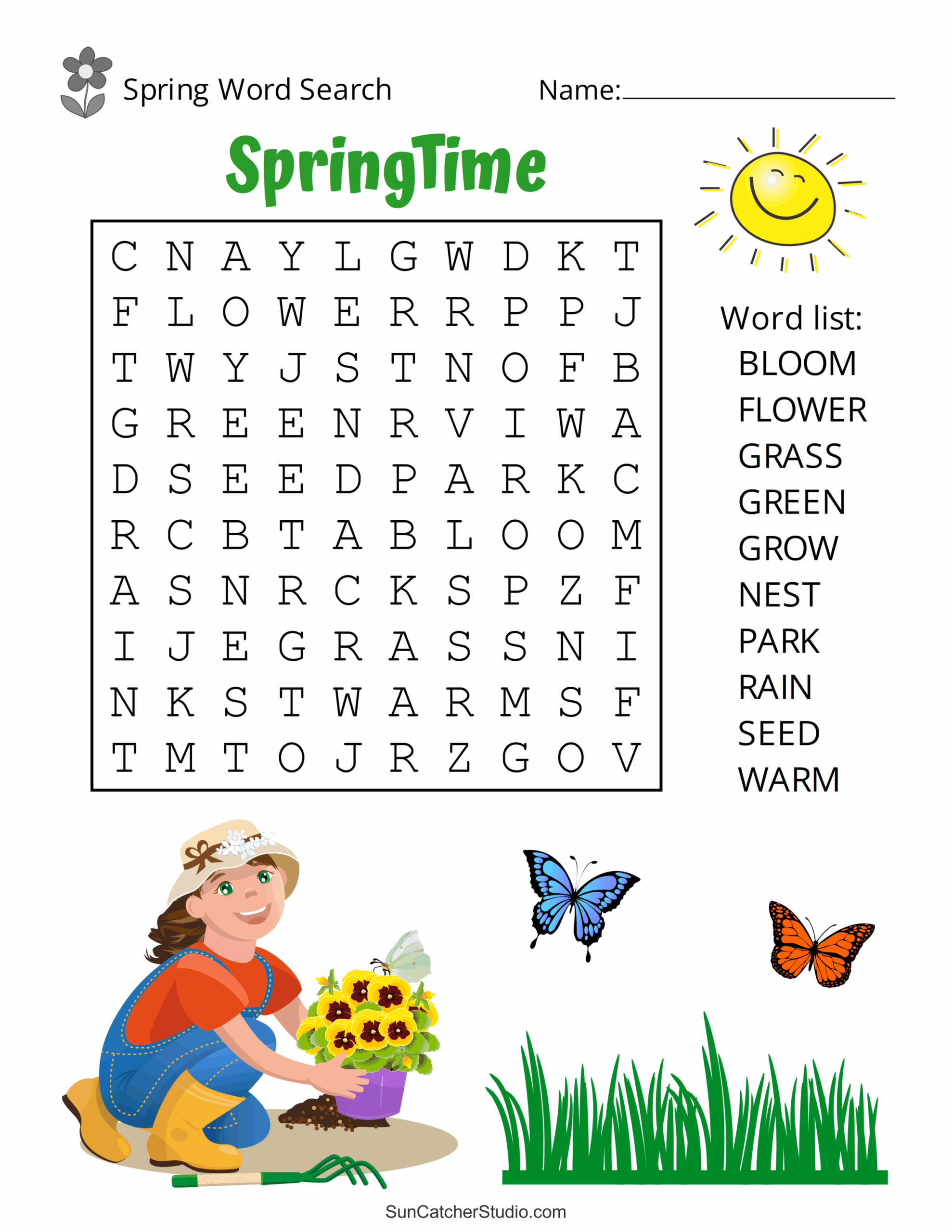 Printable Word Search Puzzles For Preschoolers