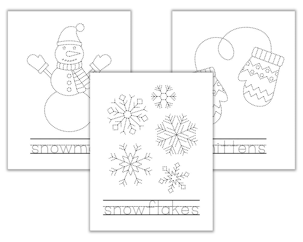 Free Printable Winter Tracing Worksheets For Preschoolers The Craft at Home Family Free Printable Winter Tracing Worksheets For Preschoolers The Craft at Home Family