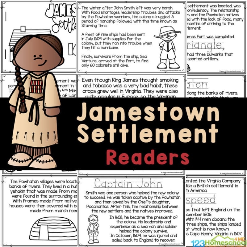 FREE Printables Jamestown For Kids Book To Read Color And Learn