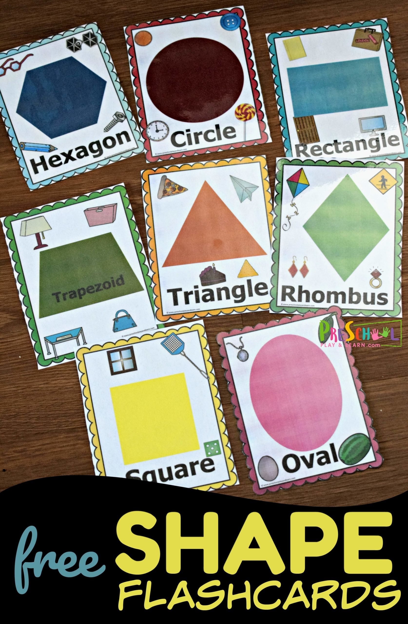 FREE Printables Shape Flashcards And Scavenger Hunt Preschool Activity