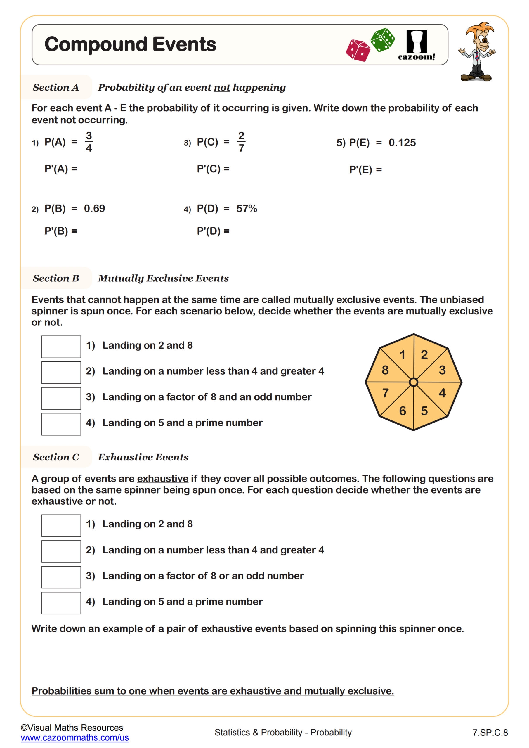 Free Probability Of Compound Events Worksheet 7th Grade Download Free Probability Of Compound Events Worksheet 7th Grade Png Images Free Worksheets On Clipart Library