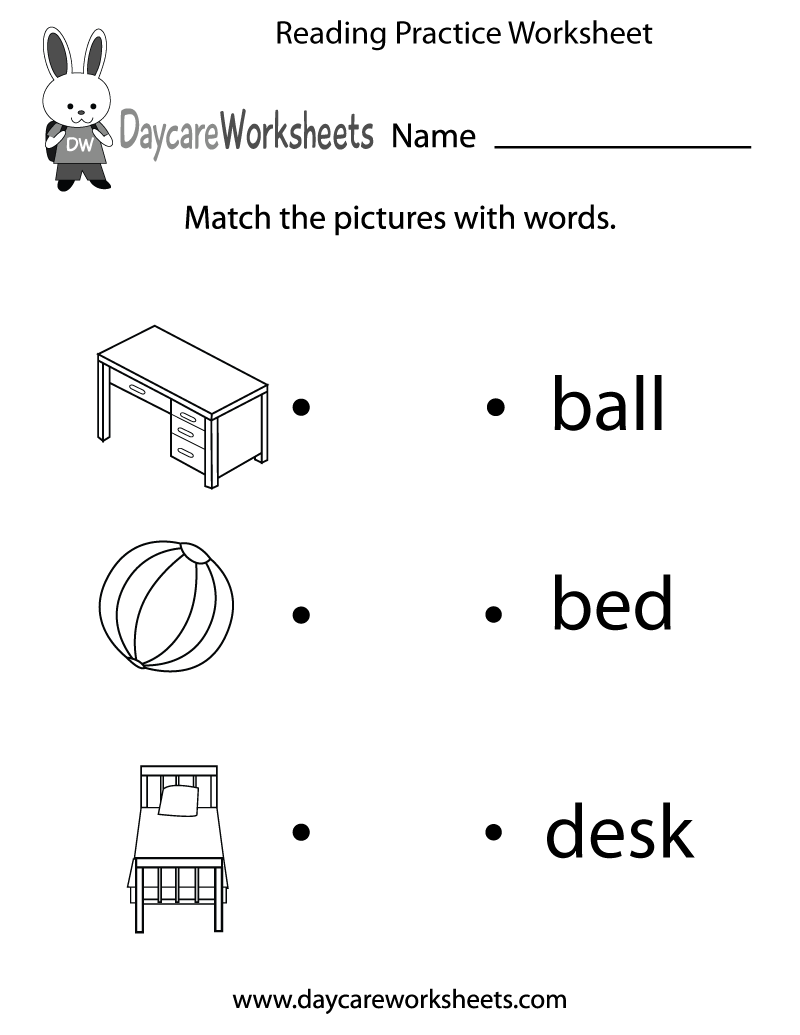 Kindergarten Worksheets Reading Free