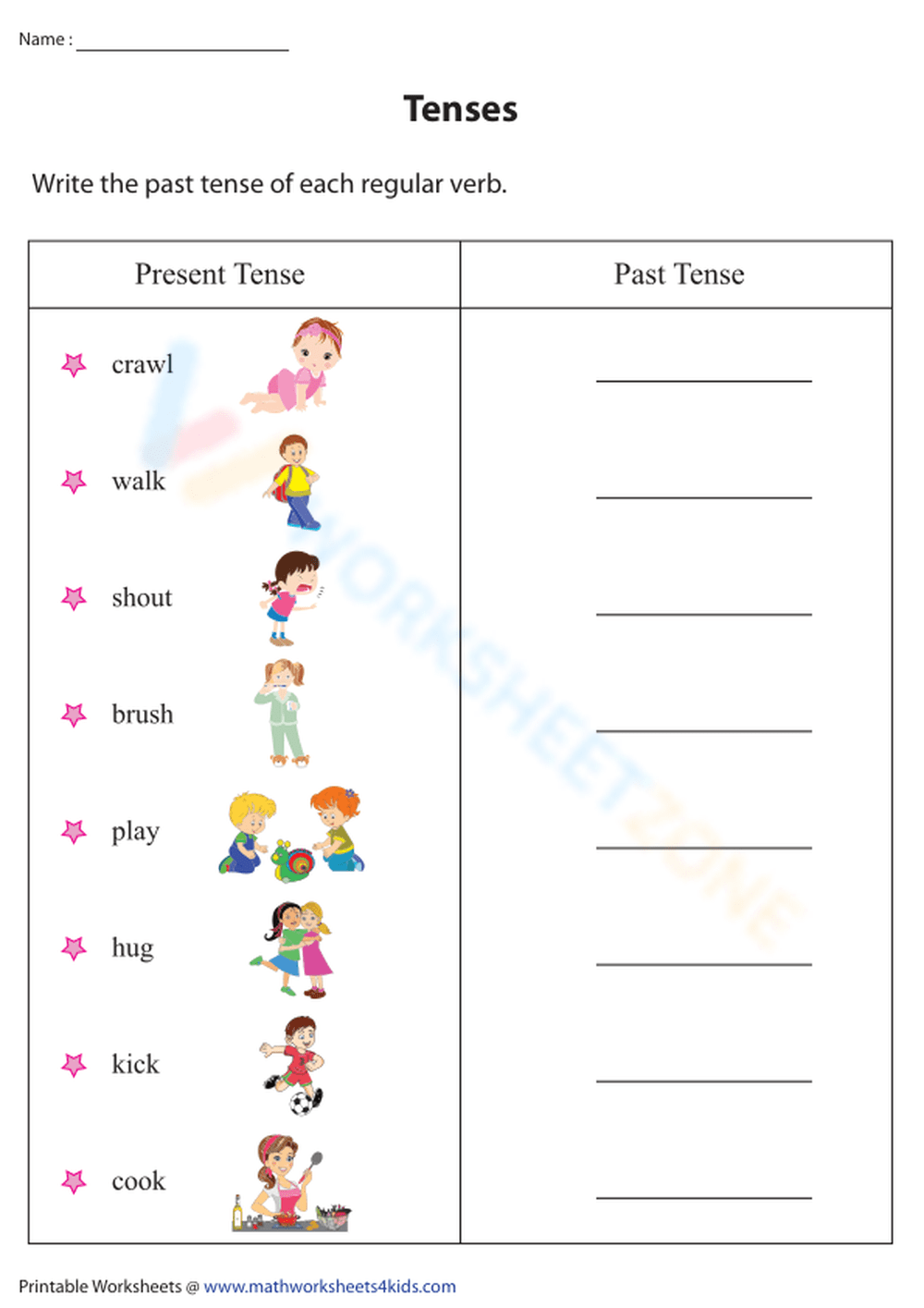 Free Regular Past Tense Verbs Worksheet Download Free Regular 