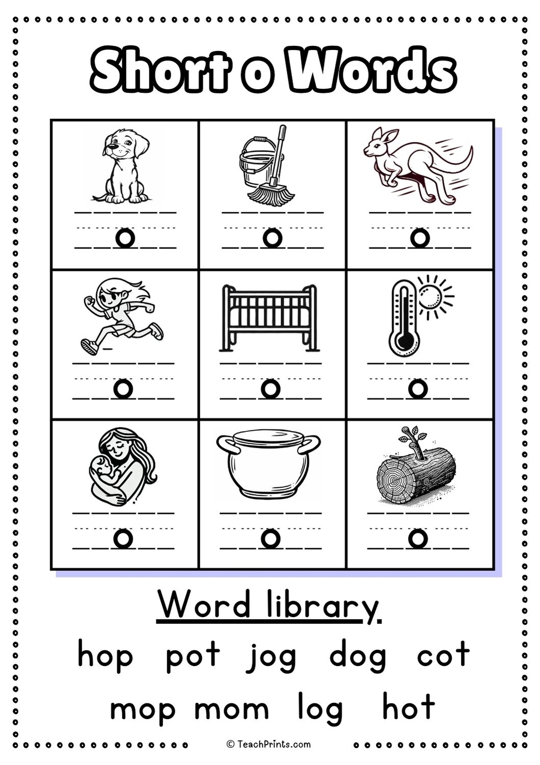 Free Short O Words Worksheets Teach Prints Free Short O Words Worksheets Teach Prints