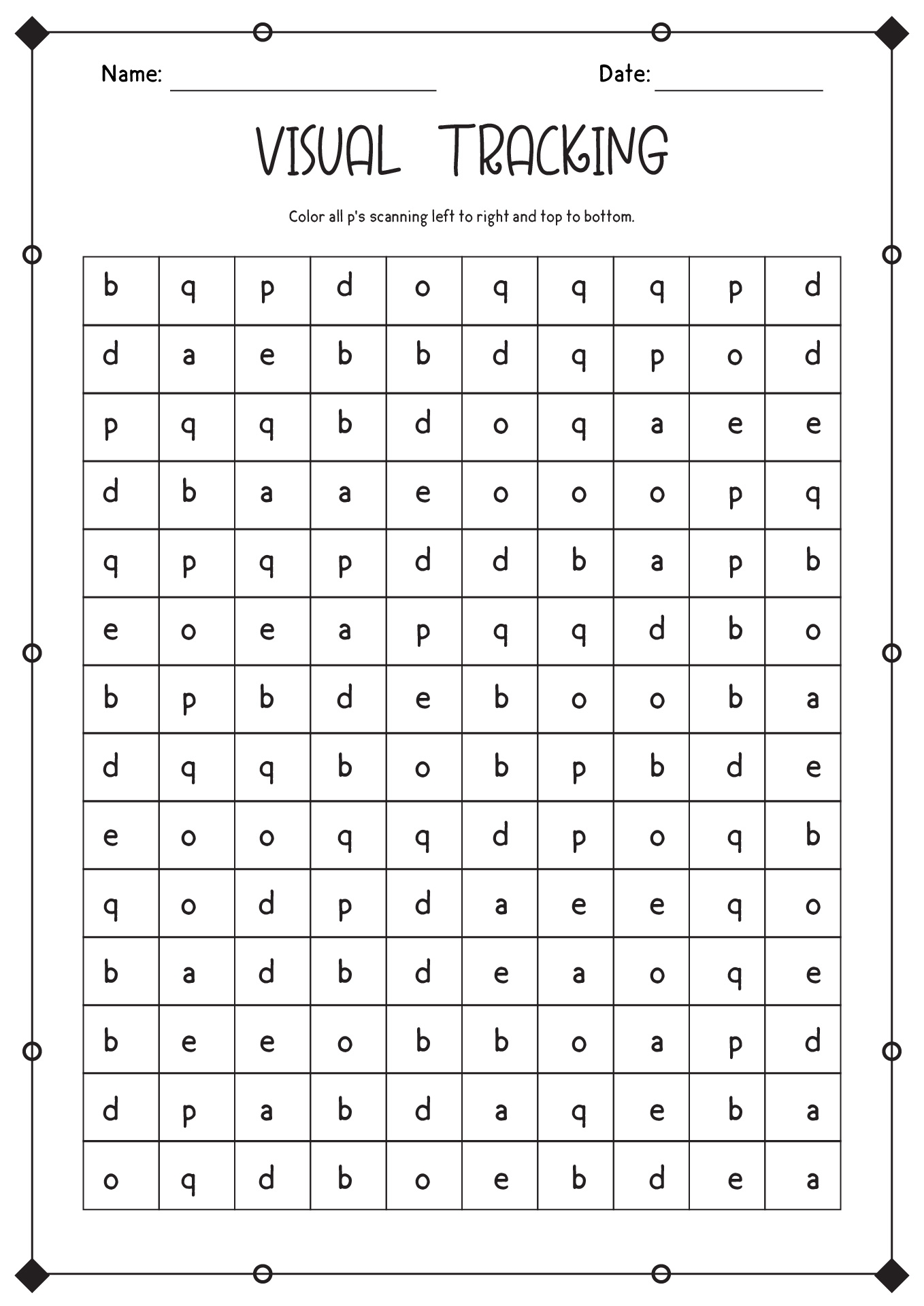 Free Visual Tracking Worksheet Download Free Visual Tracking 