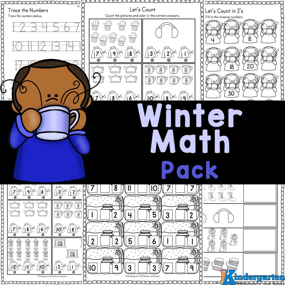  FREE Winter Math Worksheets For Kindergarten Worksheets Library