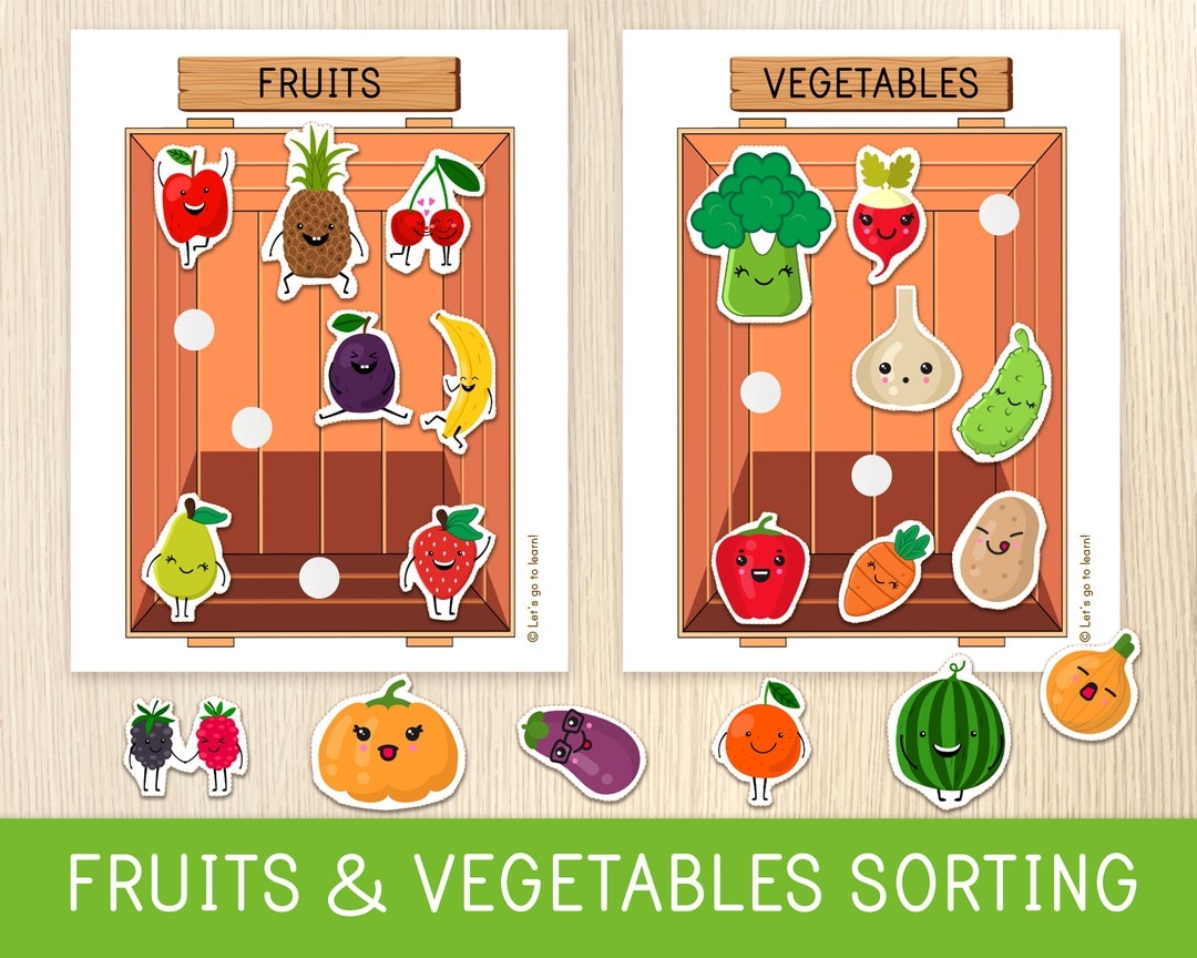 Fruits U0026 Vegetables Sorting Activity Preschool Worksheets 