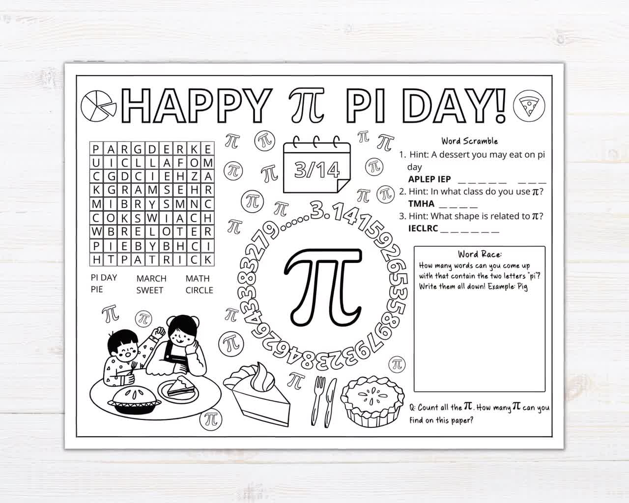 Fun Free Printable Pi Day Worksheets For Kids Thrive At Home Worksheets Library Fun Free Printable Pi Day Worksheets For Kids Thrive At Home Worksheets Library