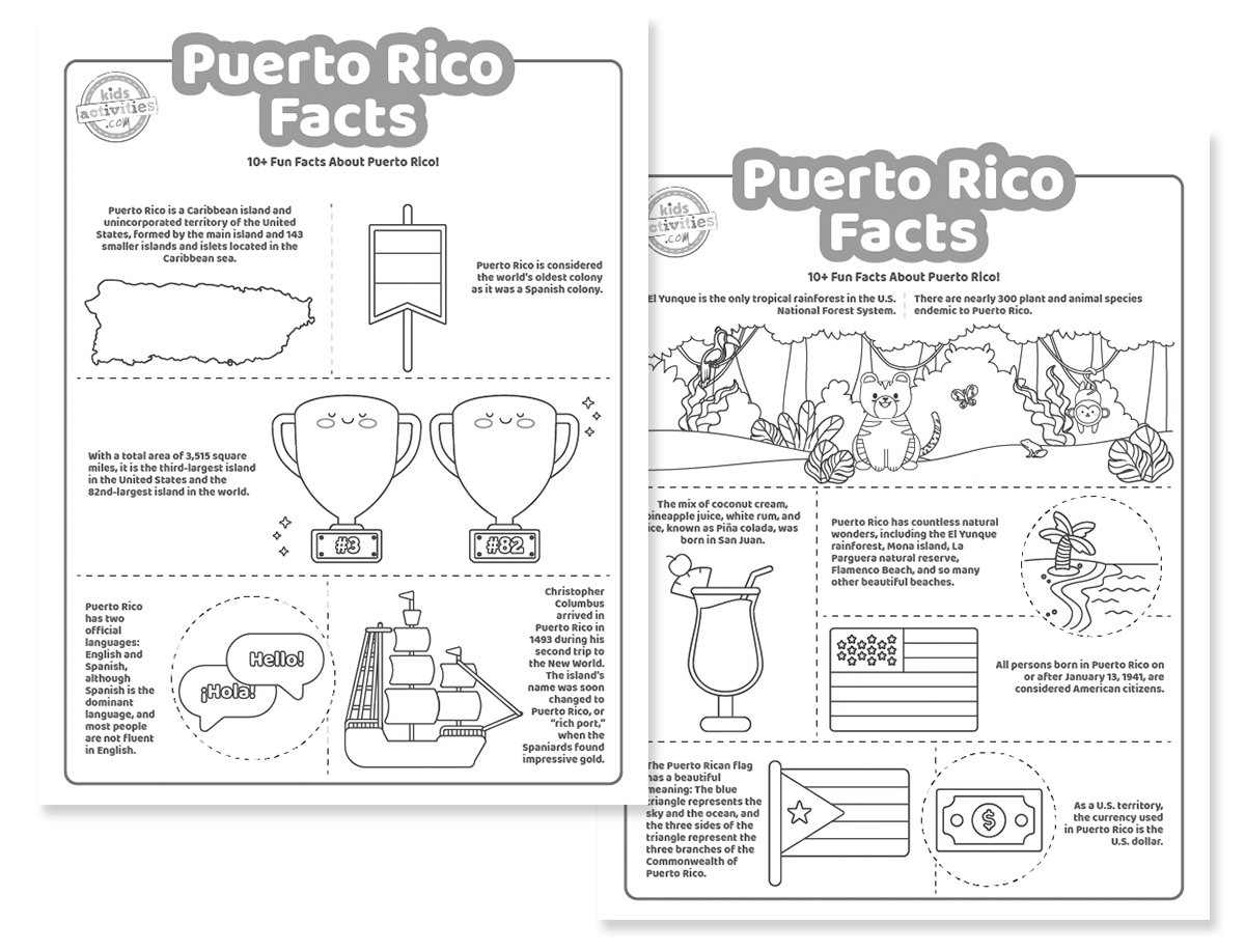 Fun Puerto Rico Facts For Kids To Print And Learn Kids Activities Blog