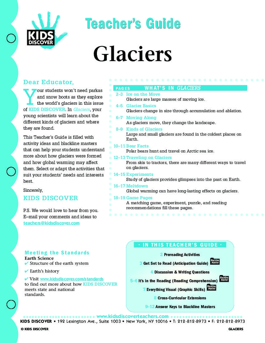 Glaciers Kids Discover