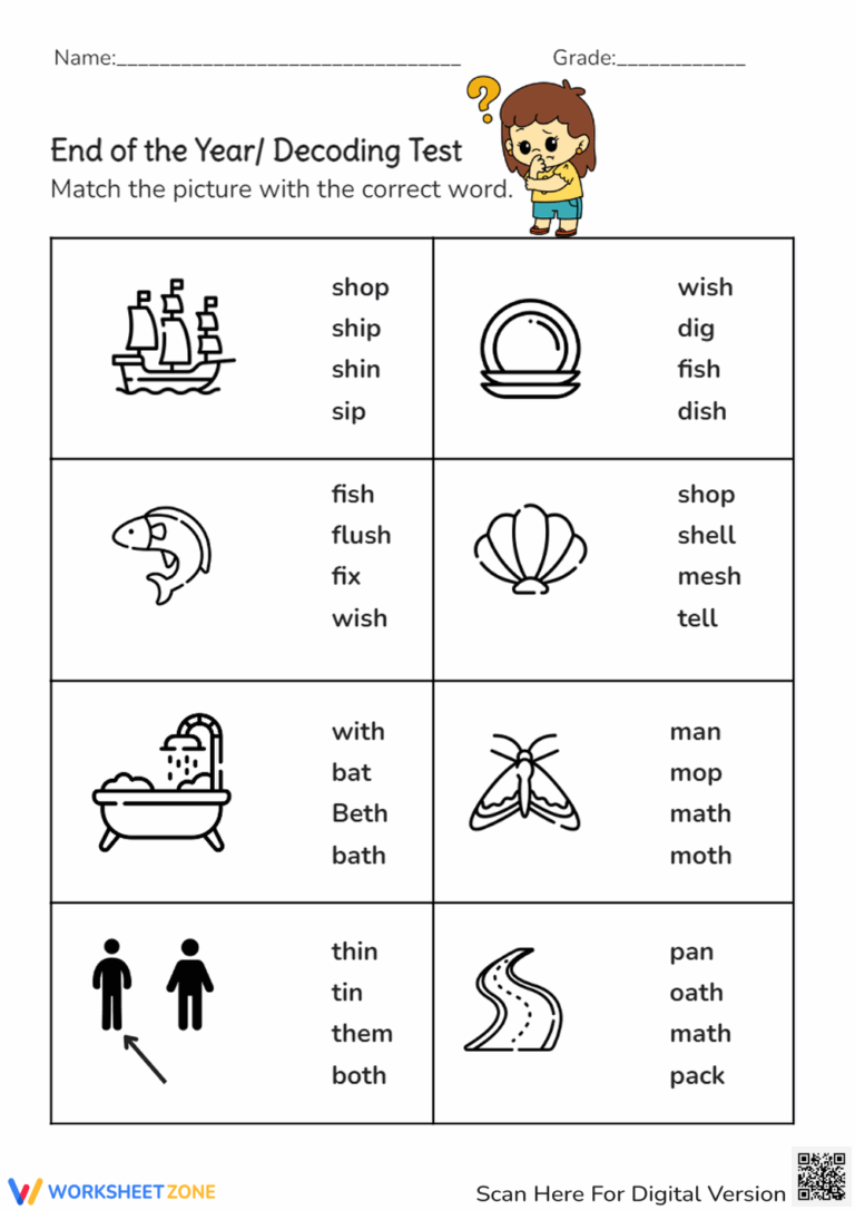 Grade 1 Decoding Words Worksheets 2025