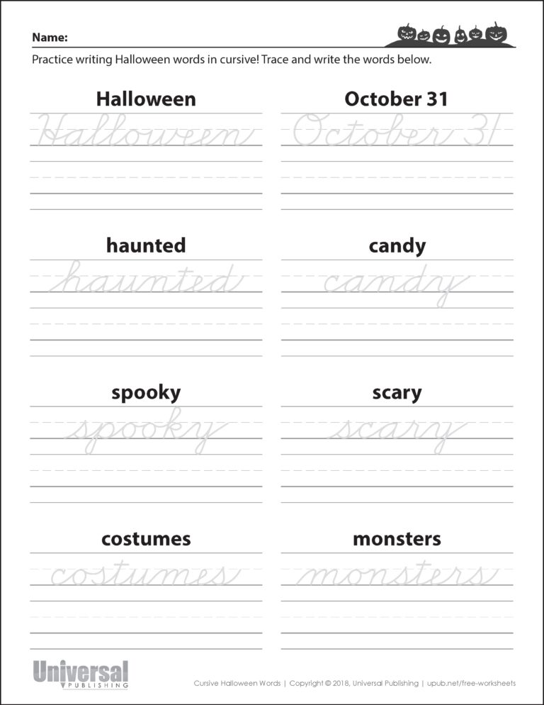 Halloween Activities Free Printables Universal Publishing Worksheets Library