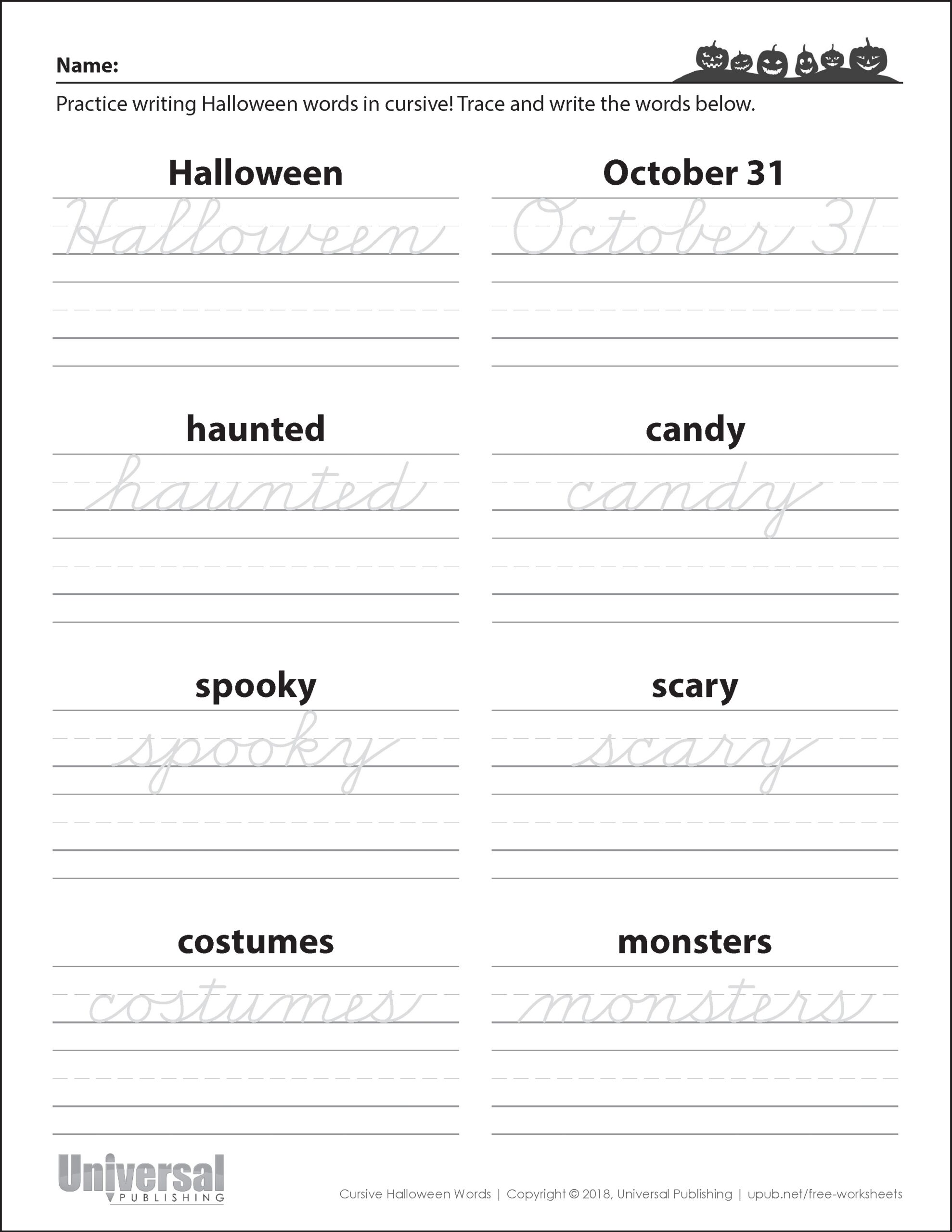 Halloween Activities Free Printables Universal Publishing Worksheets Library