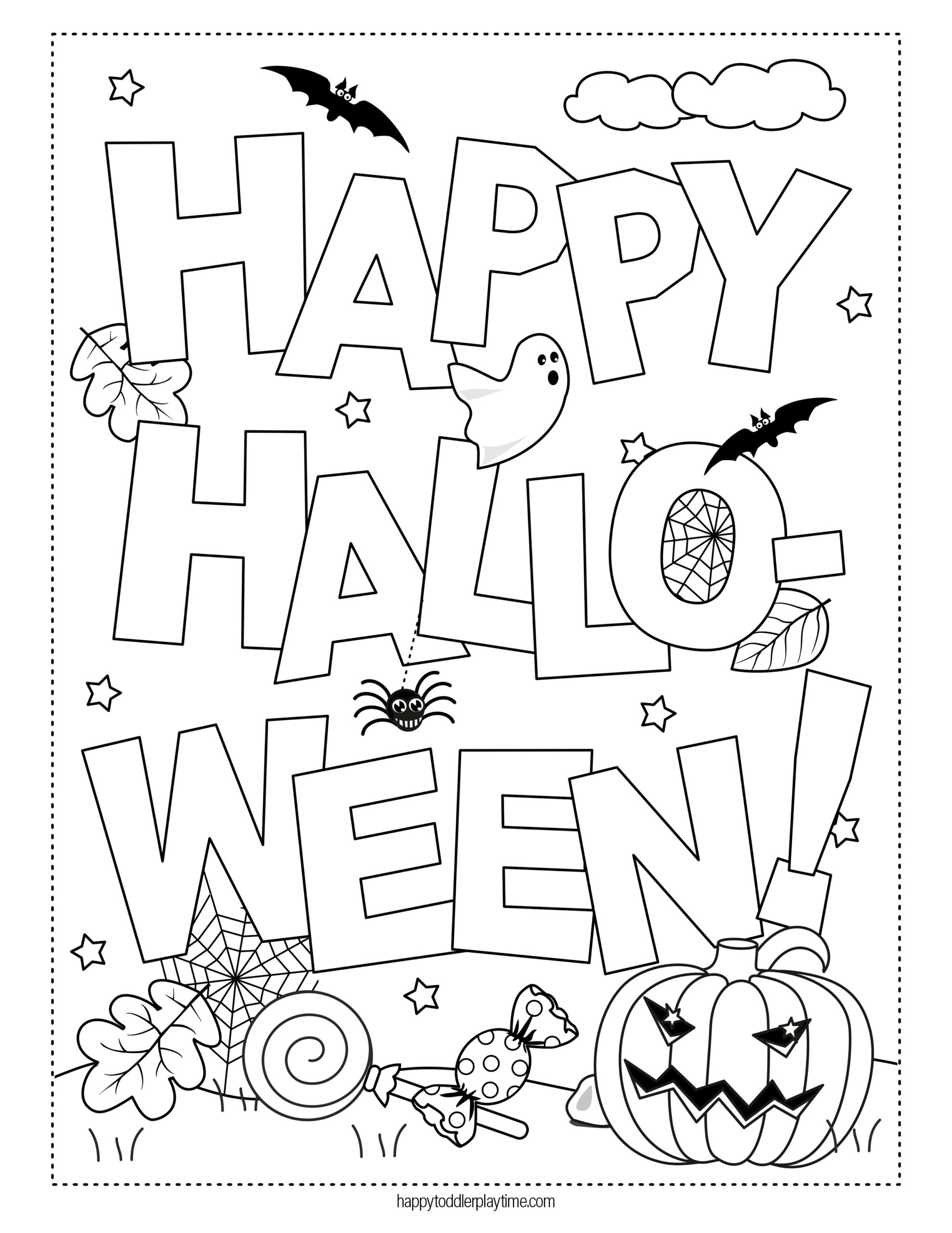 Preschool Halloween Coloring Sheets Printable