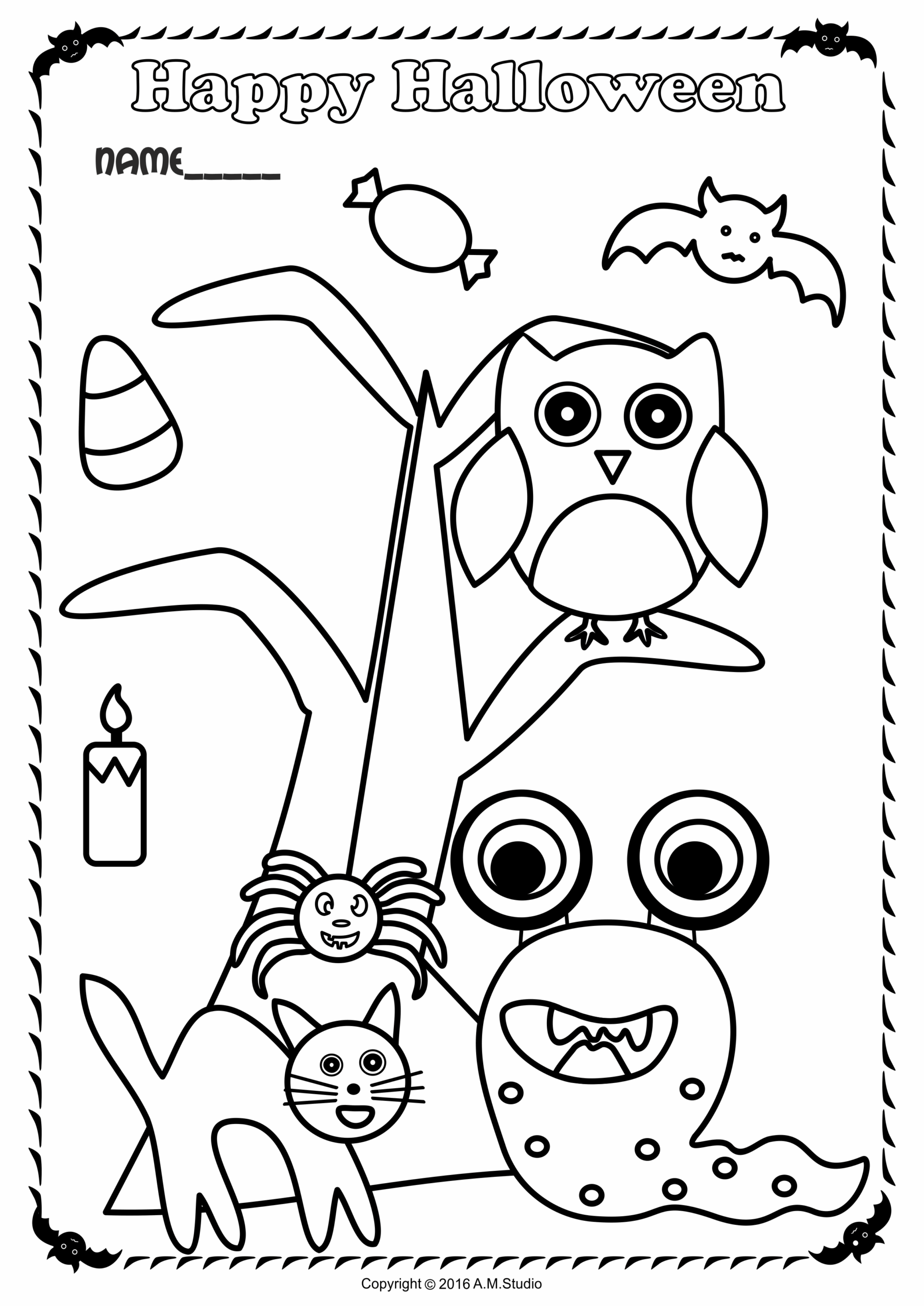 Free Printable Halloween Coloring Pages Preschool
