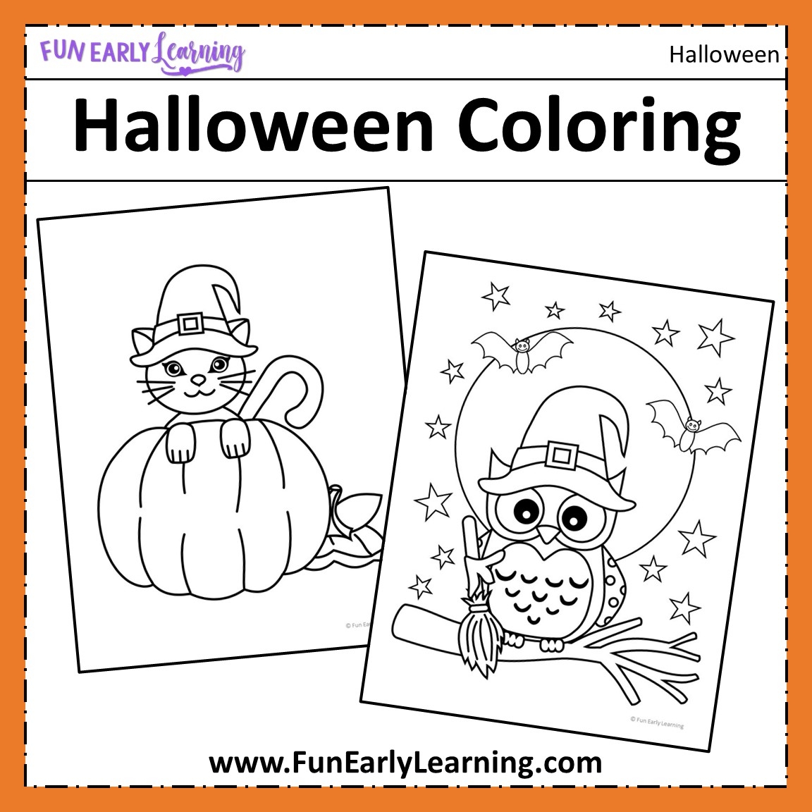 Preschool Halloween Coloring Pages Printables