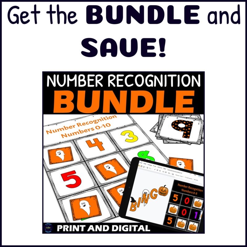 Halloween Number Recognition 0 5 Activity Bingo Game Printable And Digital