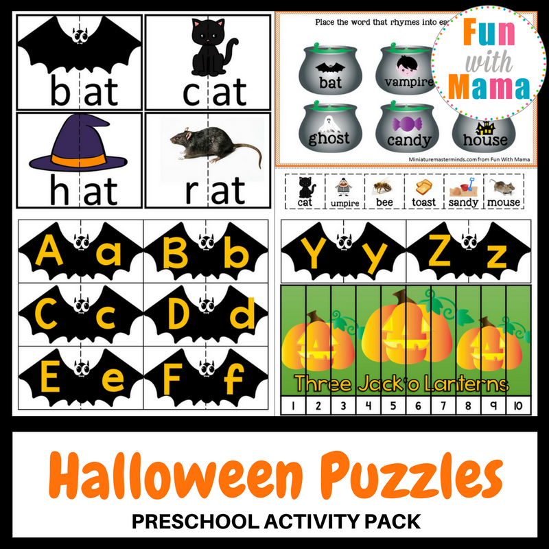 Preschool Halloween Printable Activities