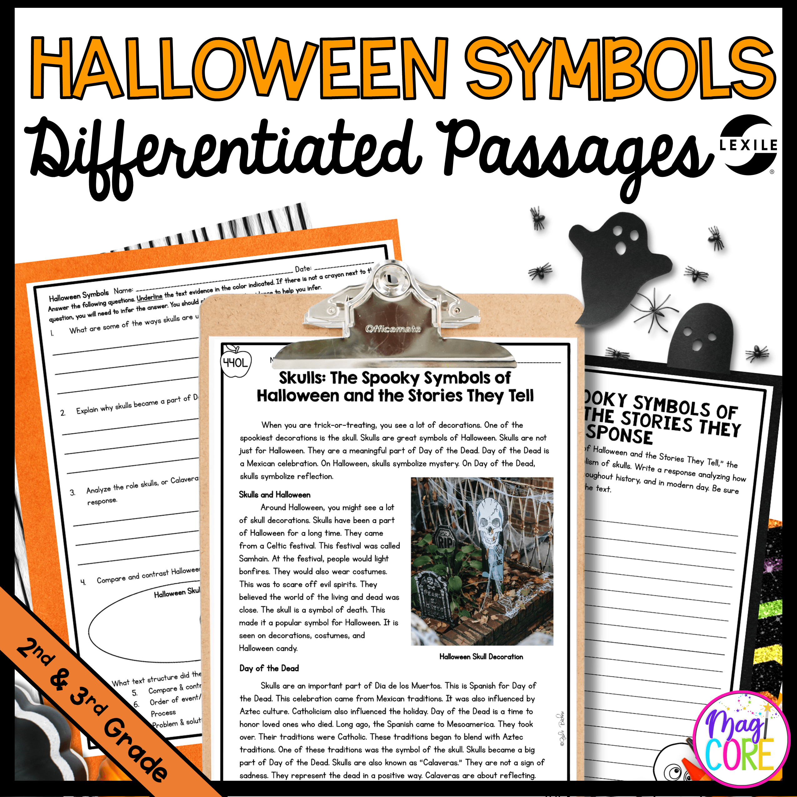 2nd Grade Halloween Reading Comprehension Worksheets