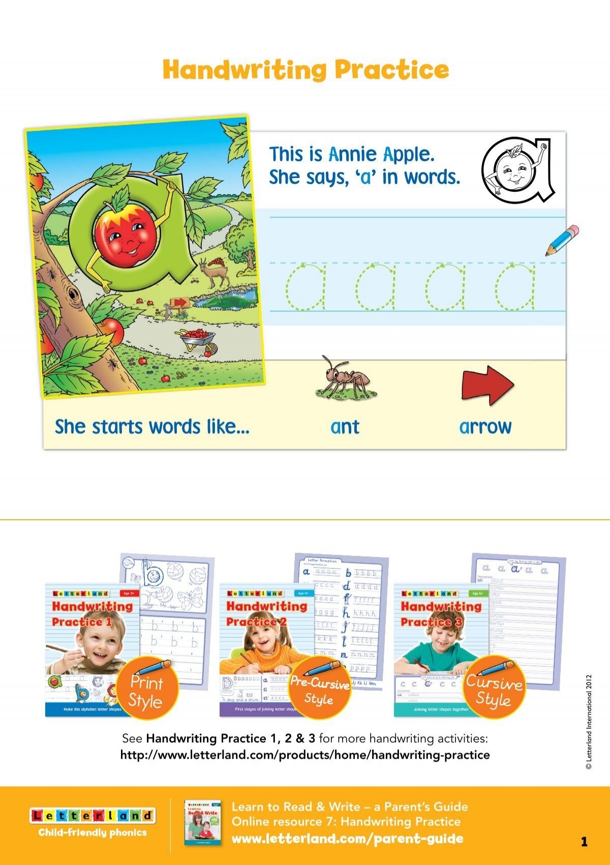 Handwriting Practice Download Letterland