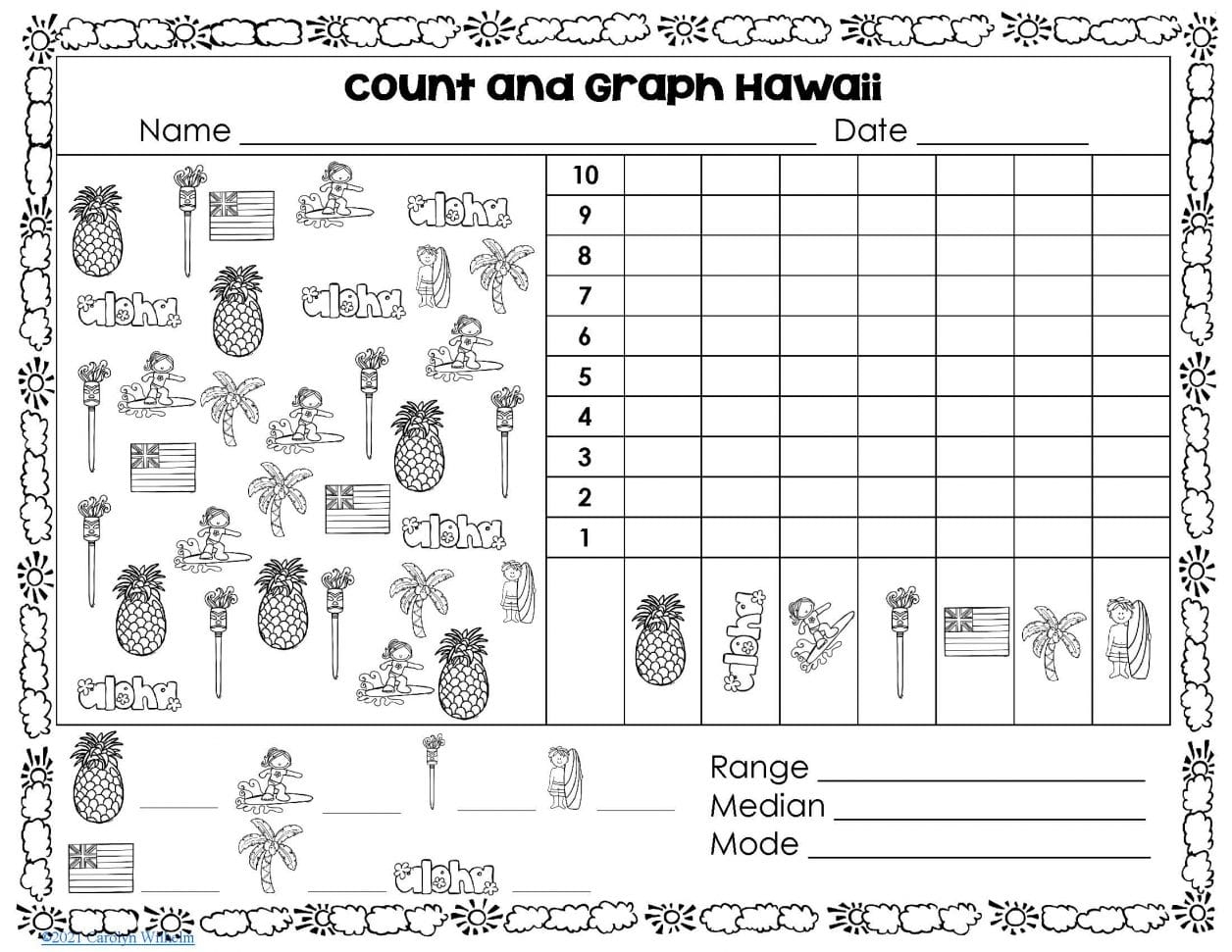 Hawaii Theme Activity Pages For Centers Freebie Wise Owl Factory Hawaii Theme Activity Pages For Centers Freebie Wise Owl Factory