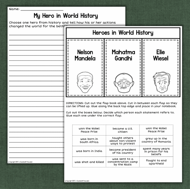 Heroes In History Reading Comprehension BUNDLE