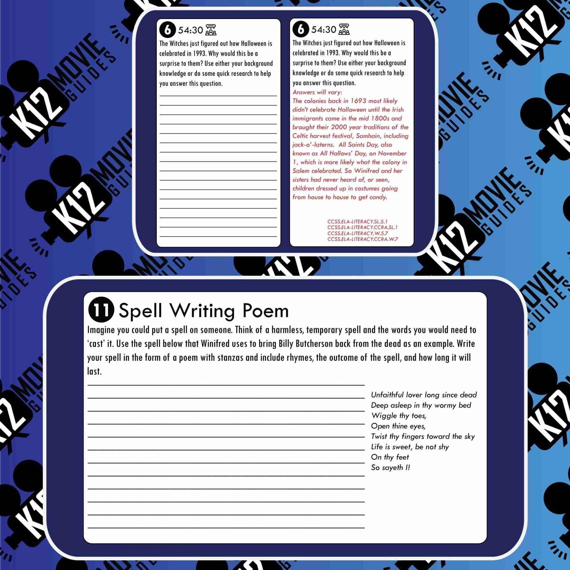 Free Printable Hocus Pocus Worksheet