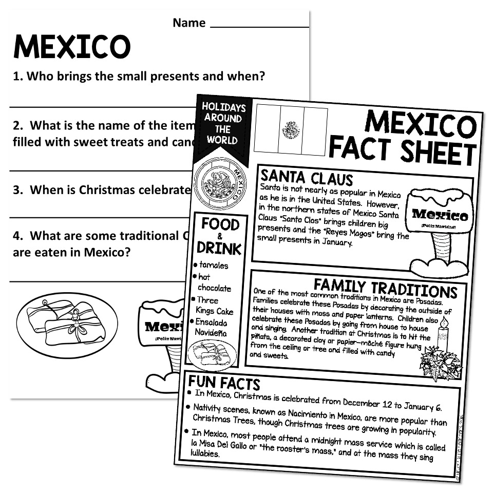 Holidays Around The World Mexico Reading Passage Lucky Little Learners