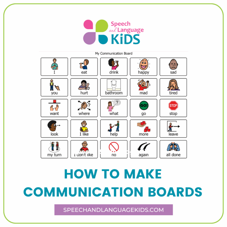 How To Make Communication Boards Speech And Language Kids