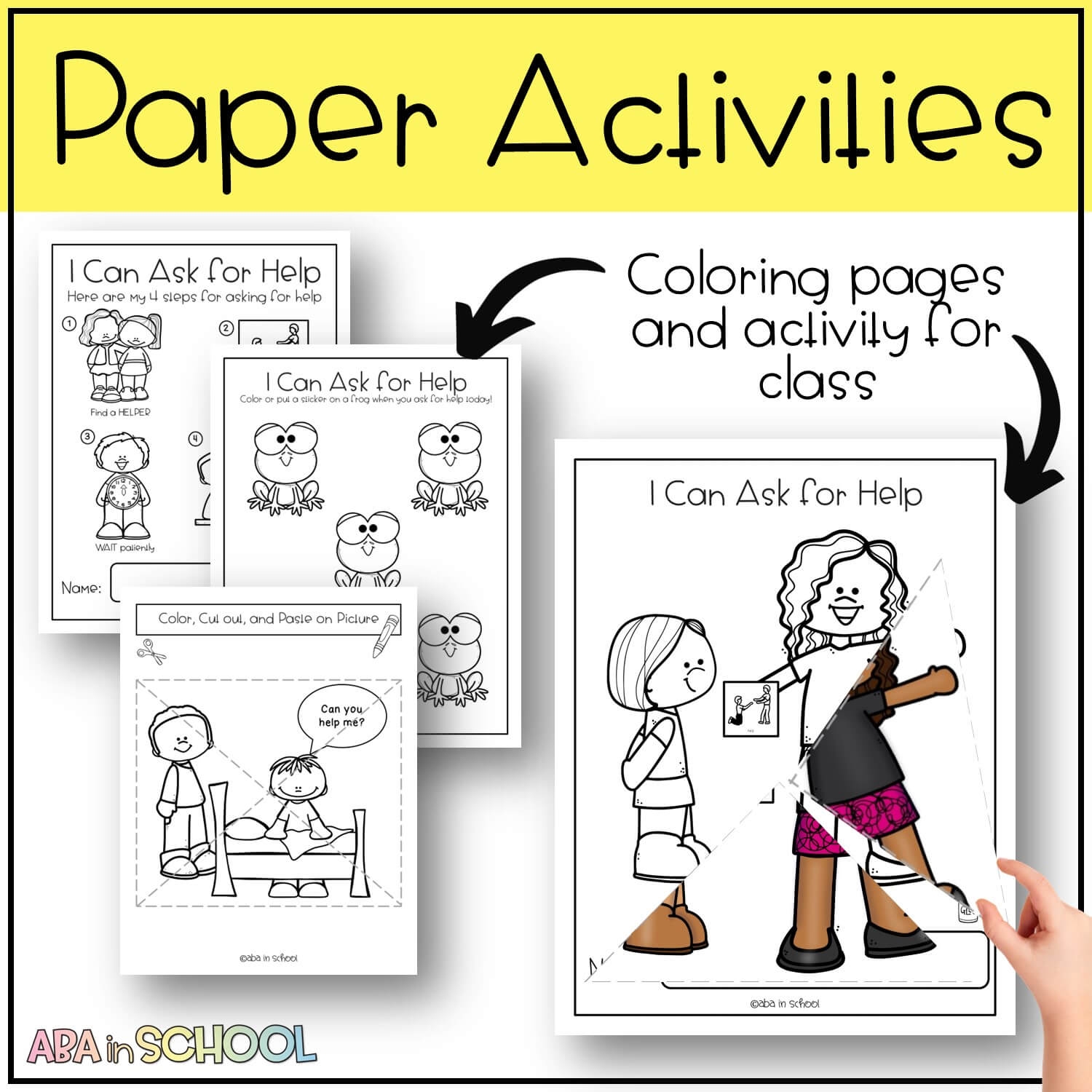 I CAN ASK FOR HELP Preschool Social Skills Story Social Emotional Learning ABA In School I CAN ASK FOR HELP Preschool Social Skills Story Social Emotional Learning ABA In School
