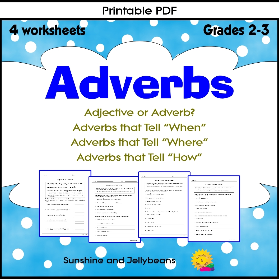Identifying Adverbs Free Printable Adverb Worksheets 