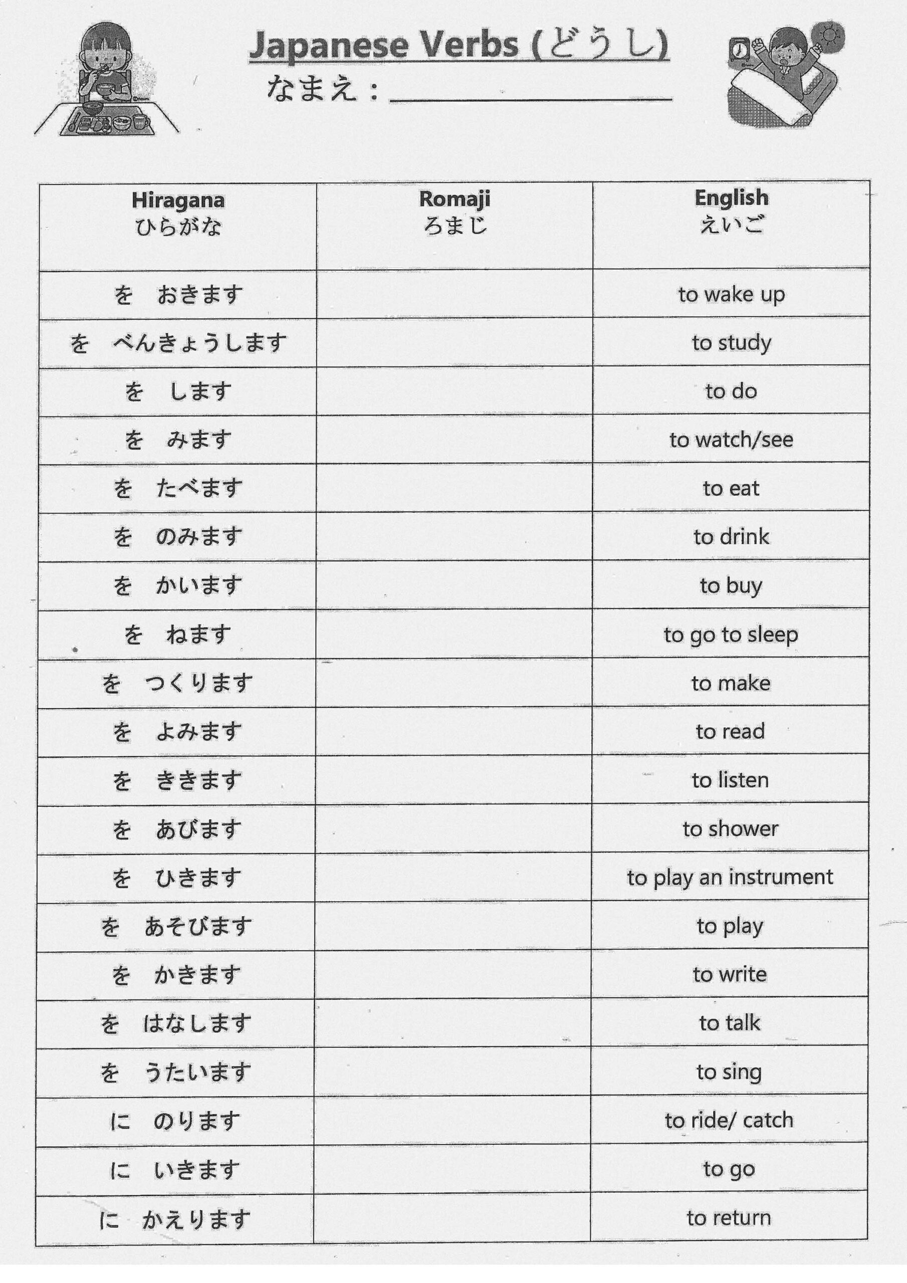 Japanese Worksheets Marimosou Japanese Worksheets Marimosou