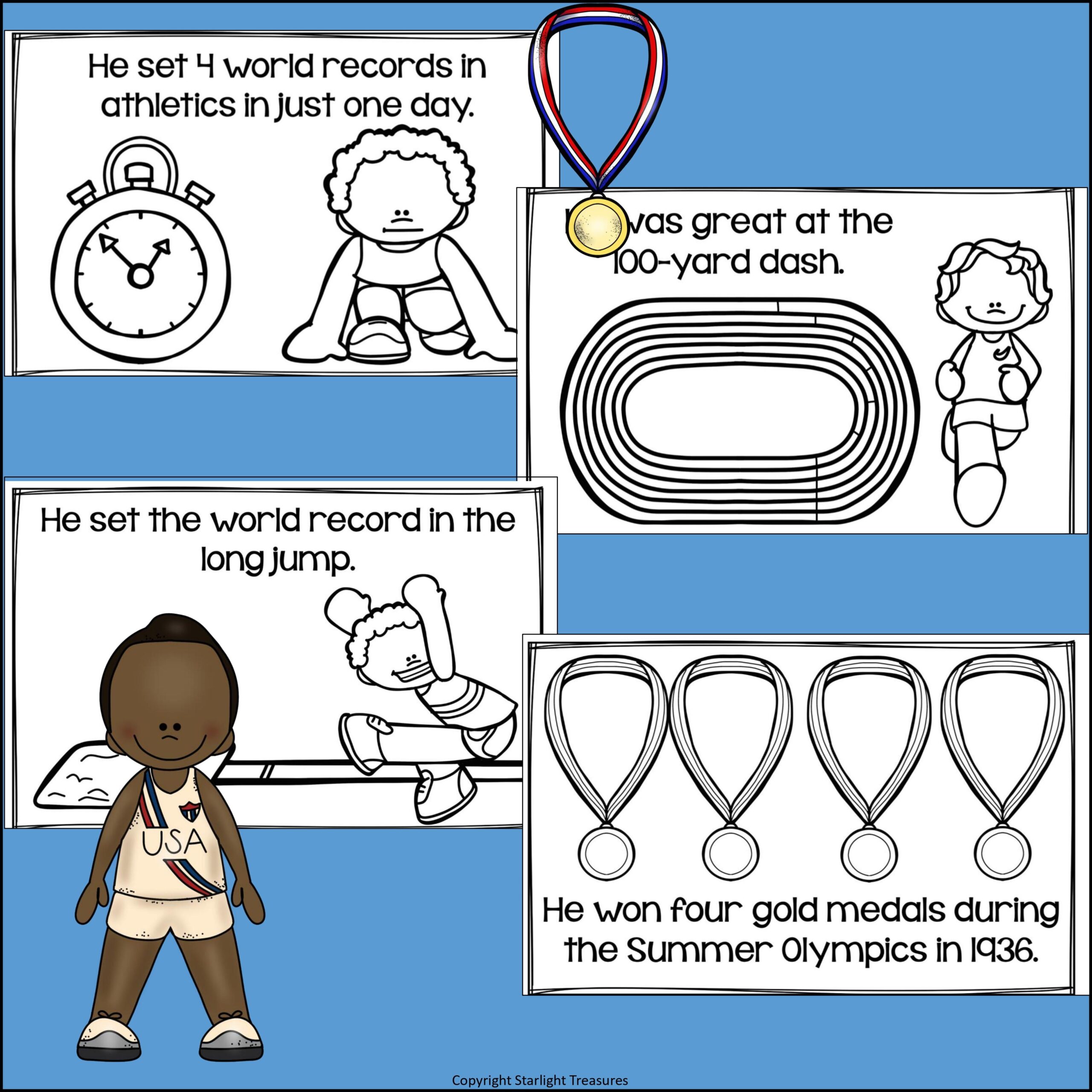 Jesse Owens Mini Book For Early Readers Black History Month Jesse Owens Mini Book For Early Readers Black History Month