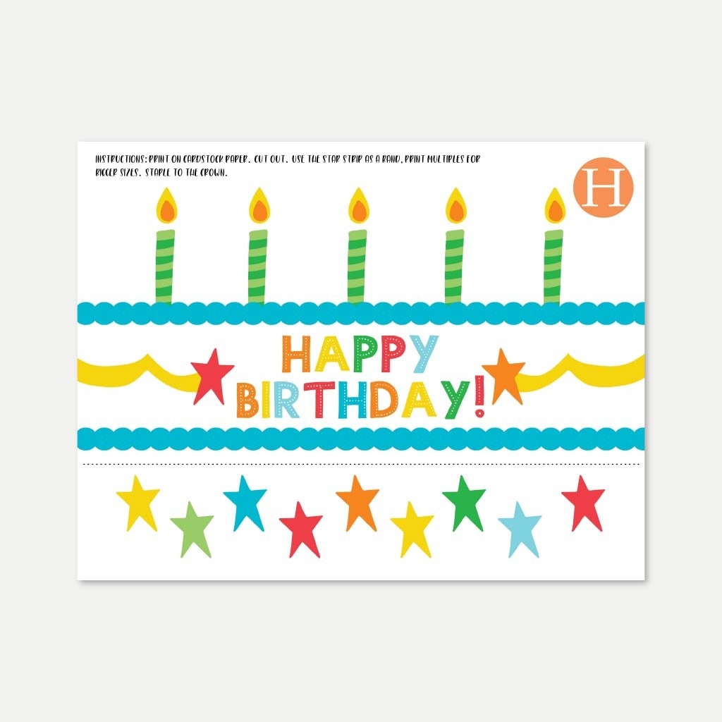 Kids Birthday Crown Template Printable Birthday Headband Kids Birthday Crown Template Printable Birthday Headband